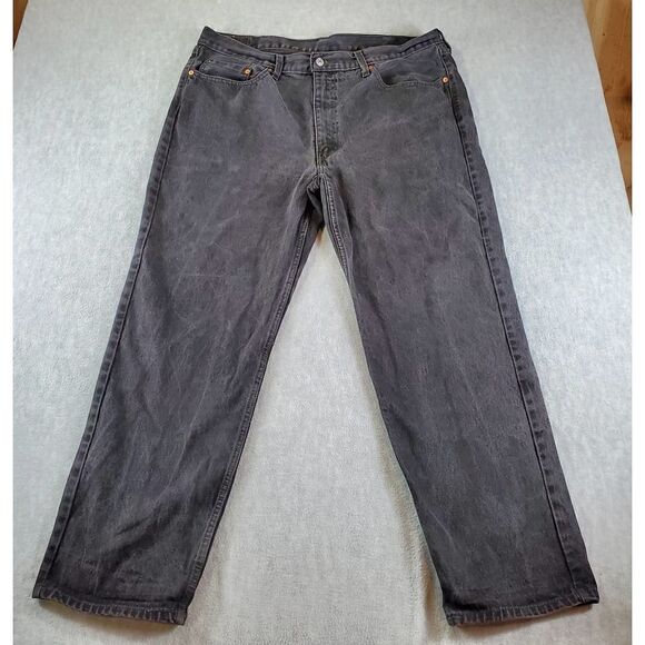 Levis 550 Jeans Mens 40x32 Black Relaxed Fit Denim - Picture 1 of 12